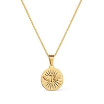 Colar Dourado Religioso Medalha Espirito Santo Colar Dourado Religioso Medalha Espirito Santo