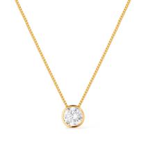 Colar Dourado Zircônia Ponto de Luz Colar Dourado Zircônia Ponto de Luz