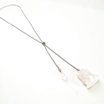 Colar Duas Alturas - Drusa e Gota Cristalina