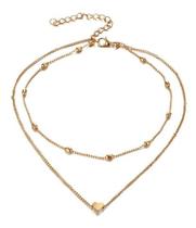 Colar Dupla Camada Coração