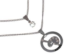 Colar Duplo Artes Pintura Pintor Painel Aço Inox Colar Duplo Artes Pintura Pintor Painel Aço Inox