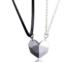 Colar Duplo Coração Magnetico Amor Yin Yang Casal Colar Duplo Coração Magnetico Amor Yin Yang Casal