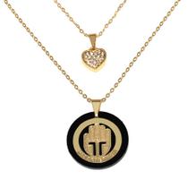 Colar Duplo Curso Massoterapeuta Massoterapia Folheado 18k