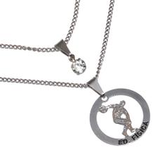 Colar Duplo Educação Física Esporte Profissão Aço Inox Colar Duplo Educação Física Esporte Profissão Aço Inox