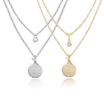 Colar Duplo Gargantilha Feminino pai nosso folheado dourado aço inox prata ponto de luz zircônia Colar Duplo Gargantilha Feminino pai nosso folheado dourado aço inox prata ponto de luz zircônia