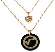 Colar Duplo Matemática Conta Soma Folheado 18k