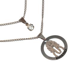 Colar Duplo Minha Profissão Estética Beleza Aço Inox. Colar Duplo Minha Profissão Estética Beleza Aço Inox.