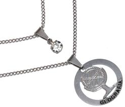 Colar Duplo Minha Profissão Geografia Geografa Aço Inox Colar Duplo Minha Profissão Geografia Geografa Aço Inox