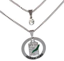 Colar Duplo Minha Profissão Jornalismo Aço Inox Colar Duplo Minha Profissão Jornalismo Aço Inox