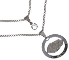 Colar Duplo Profissão Formatura Comercio Exterior Inox Colar Duplo Profissão Formatura Comercio Exterior Inox