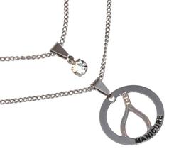 Colar Duplo Profissão Formatura Manicure Alicate Aço Inox Colar Duplo Profissão Formatura Manicure Alicate Aço Inox