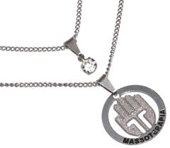 Colar Duplo Profissão Formatura Massoterapia Aço Inox Colar Duplo Profissão Formatura Massoterapia Aço Inox