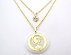Colar Duplo Turismo Super lindo Folheado a Ouro 18k Colar Duplo Turismo Super lindo Folheado a Ouro 18k