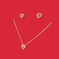 Colar E Brinco Em Prata 925 Legitima Pura