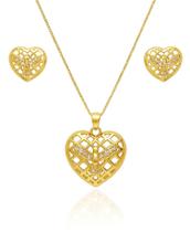 Colar e Brinco Feminino Religioso Corrente com Pingente Espirito Santo Colar e Brinco Feminino Religioso Corrente com Pingente Espirito Santo