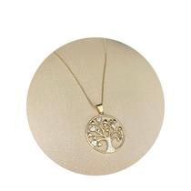 Colar E Pingente Arvore Da Vida Folheado A Ouro Colar E Pingente Arvore Da Vida Folheado A Ouro