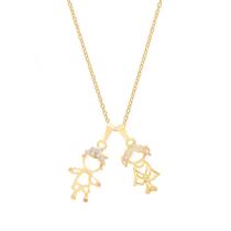 Colar E Pingentes Filhos Menino Menina Folheado A Ouro 18k Colar E Pingentes Filhos Menino Menina Folheado A Ouro 18k