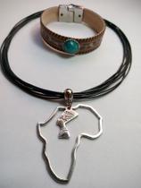 Colar e pulseira Africana