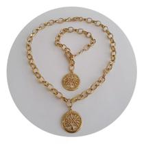 Colar E Pulseira Feminina Arvore Da Vida Fortuna Colar E Pulseira Feminina Arvore Da Vida Fortuna