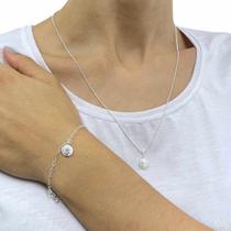 Colar e Pulseira Medalha São Bento Prata 925 Legítima 50cm Colar e Pulseira Medalha São Bento Prata 925 Legítima 50cm