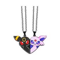 Colar Eevee Umbreon Espeon Sylveon Jolteon Flareon, Joia De Anime, Pingente De Metal, 2 Peças