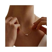 Colar Elegante Com Pingente De Pérola Para Mulheres, Joia De Moda Para Casamento E Festa De Colar Elegante Com Pingente De Pérola Para Mulheres, Joia De Moda Para Casamento E Festa De