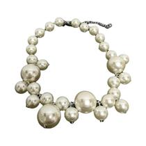 Colar Elegante De Pérolas Imitadas Grandes Para Mulheres, Choker Para Festas, Casamentos, Joias Para Colar Elegante De Pérolas Imitadas Grandes Para Mulheres, Choker Para Festas, Casamentos, Joias Para