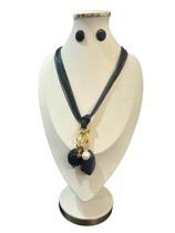 Colar elegante feminino Maxi Pingente Resina Casual Fio Encerado
