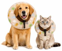 Colar elizabetano almofadado confortável coqueiro para gatos e caes Colar elizabetano almofadado confortável coqueiro para gatos e caes