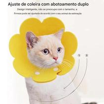 Colar Elizabetano Pet Gato Caes Cirurgia Recuperaçao Cone Ajustavel Dobravel Anti Lambida Confortavel Seguro Resistente