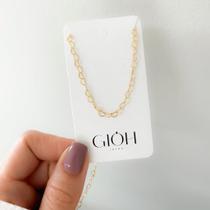 Colar Elo Corações Banhado a Ouro 18K Colar Elo Corações Banhado a Ouro 18K