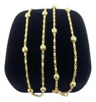Colar Elo Grego Com Esferas Joias Nobre 45cm Idêntico A Ouro