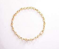 Colar Elo Português com Fecho Cravejado de Zircônias