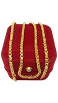 Colar Elo Veneziana Boleado 45cm feito em Banhadoa Ouro Premium