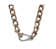 COLAR ELOS CHOCOLATE COM FECHO EM RÓDIO BRANCO - 46cm