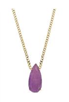 COLAR ELOS COM GOTA ULTRAVIOLET FUSION BANHADA A OURO - Joia Elegante COLAR ELOS COM GOTA ULTRAVIOLET FUSION BANHADA A OURO - Joia Elegante