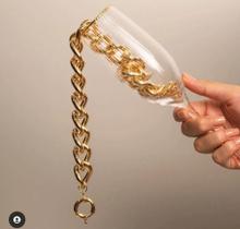 Colar Elos Dourado Semijoias De Alto Padrão