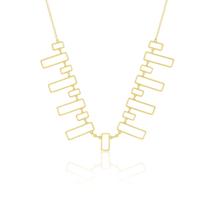 Colar Elos Irregulares - Banhado em Ouro 18k