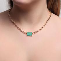 Colar elos pingente pedra Colar elos pingente pedra