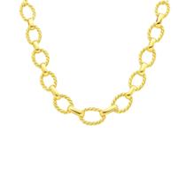 Colar Elos Torcidos - Banhado em Ouro 18k