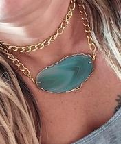 Colar em Ágata Verde