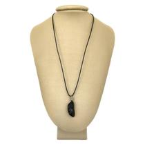 Colar em Couro Grego e Prata Turmalina - Ponte Vecchio Joias