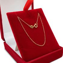 Colar Em Ouro 18k 45cm Corrente Cordão Gargantilha Feminina Colar Em Ouro 18k 45cm Corrente Cordão Gargantilha Feminina