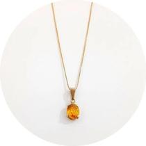 Colar em Ouro 18K Citrino 4.5 Quilates Natural Legítimo - Ponte Vecchio Colar em Ouro 18K Citrino 4.5 Quilates Natural Legítimo - Ponte Vecchio