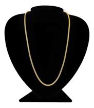 Colar Em Prata 925 Com Banho Em Ouro- Elo Corda 50Cm Premium