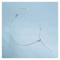 Colar em prata 925 com incrustação de diamantes Star Moon Tassel