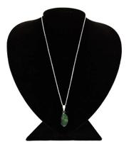 Colar em Prata 925 Elo Veneziano com Esmeralda Natural 1,6cm Colar em Prata 925 Elo Veneziano com Esmeralda Natural 1,6cm