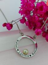 Colar em Prata Aro com Perola Personalizado corrente 40cm Colar em Prata Aro com Perola Personalizado corrente 40cm