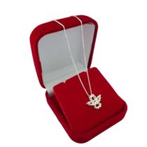 Colar Em Prata Com Pingente De Anjo Anjinho Arco Iris