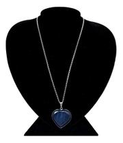 Colar em Prata Elo Português 45cm Ágata em Coração Colar em Prata Elo Português 45cm Ágata em Coração